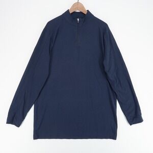 Tasc 1/4 Zip Pullover Mens XLT Navy Blue Heather Performance‎ Bamboo Long Sleeve
